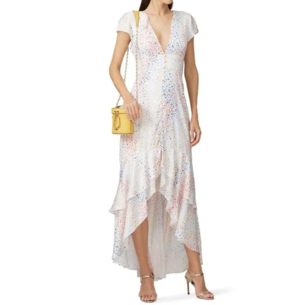 Hutch Multi Color Heart High Low Maxi Dress from Anthropologie - Size 16W